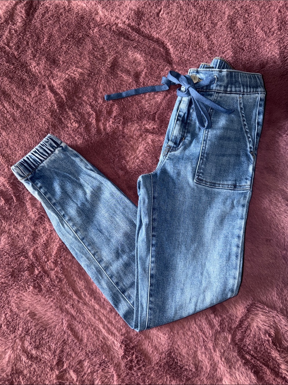 Risen 3/26 Women’s Light Blue Denim Jogger Jeans